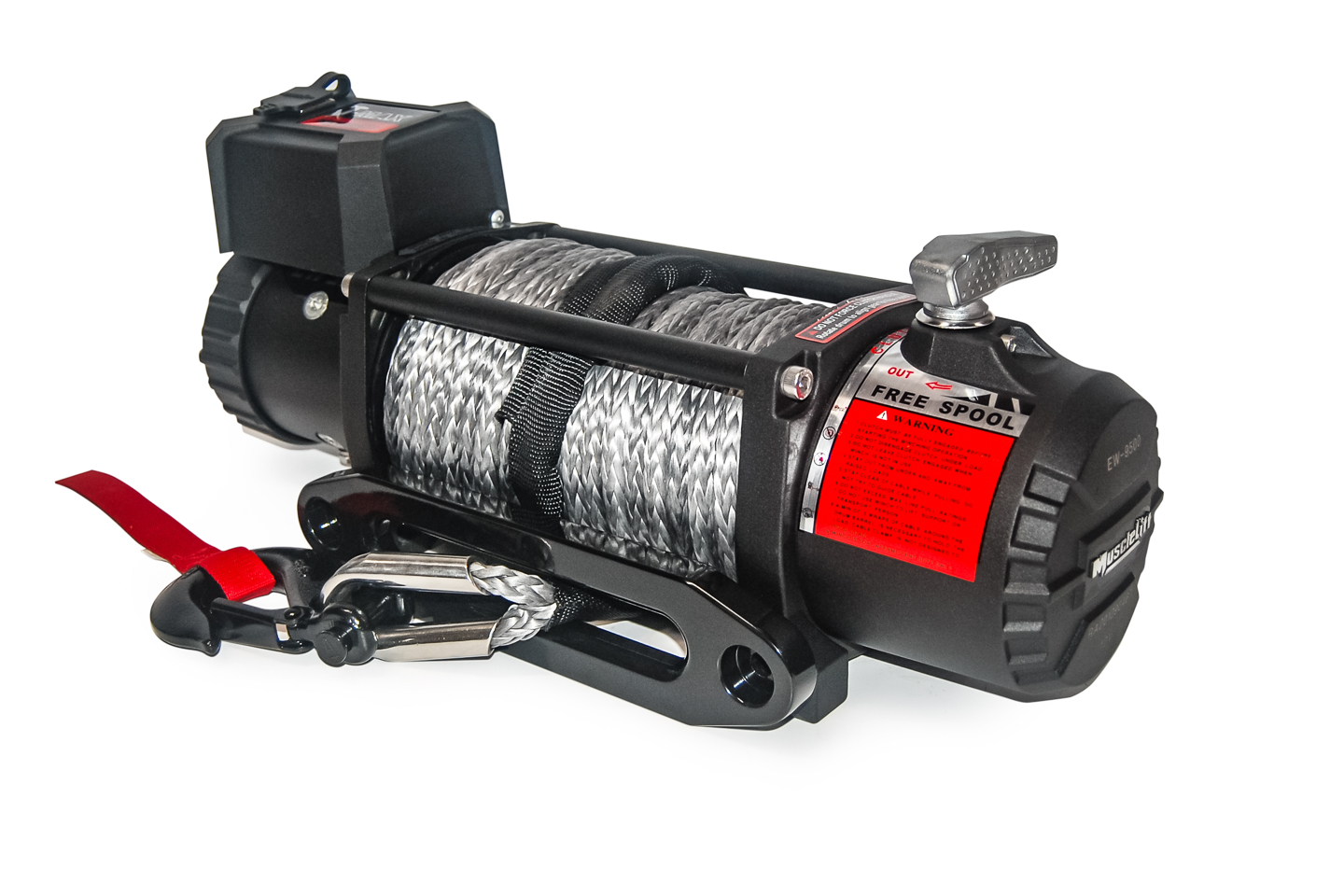 Лебедка электрическая 12В с синтетическим тросом EW9500 MuscleLift